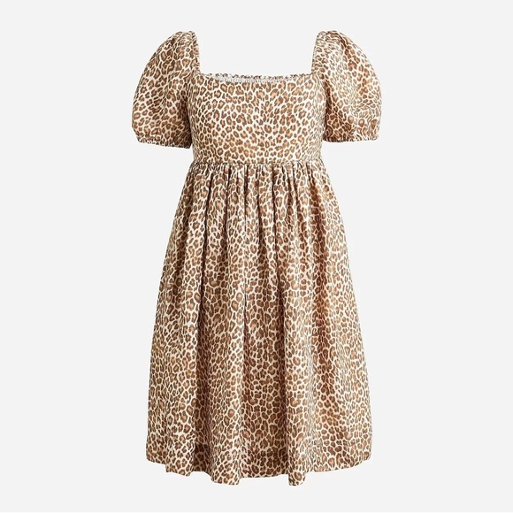 J. Crew Dresses & Skirts - NWT J. Crew Linen Leopard Print Babydoll Dress (18)